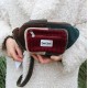 Double zip bum bag patchwork cord 